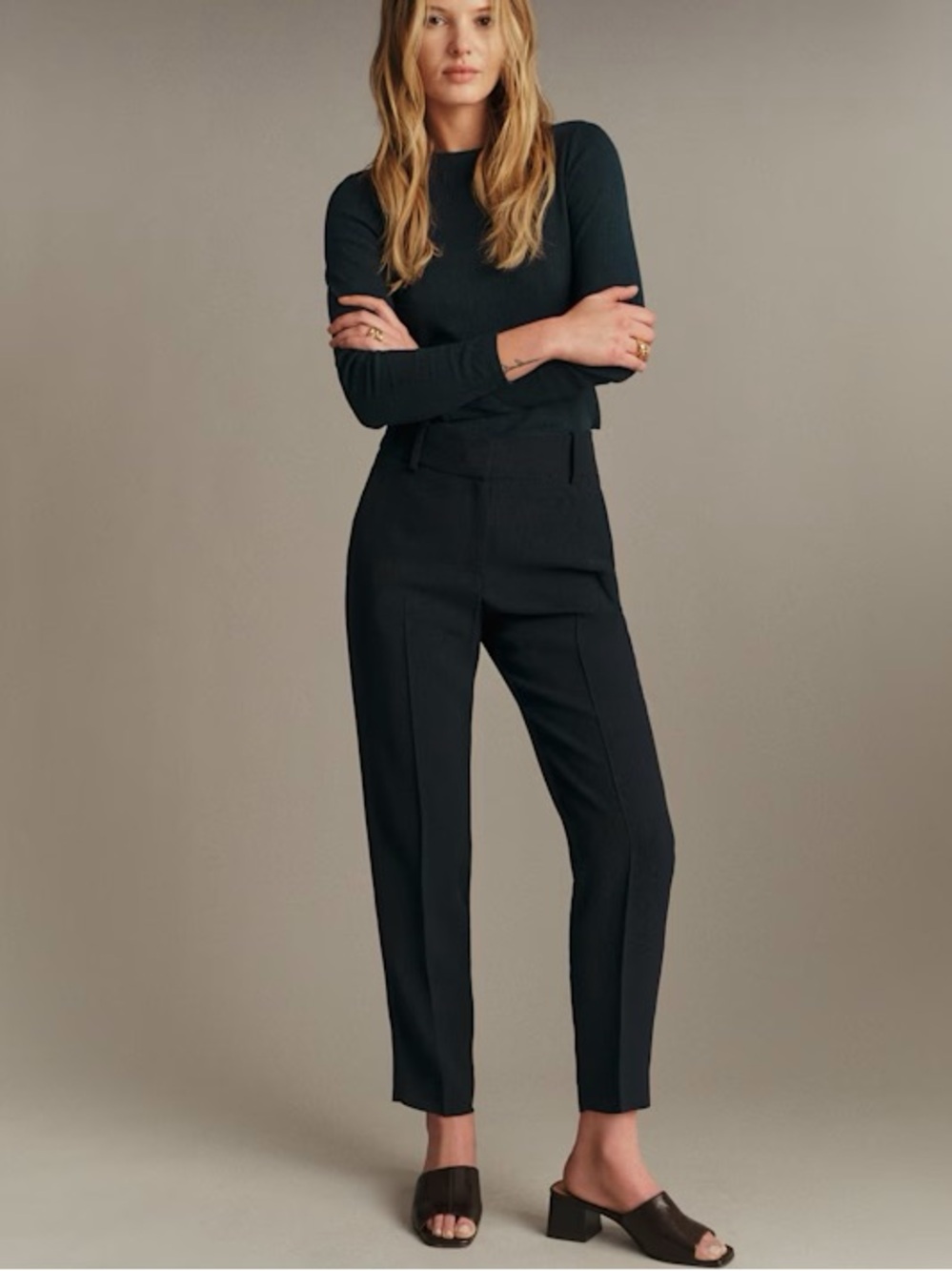 Sezane Black Trousers Sz 34, 2 US